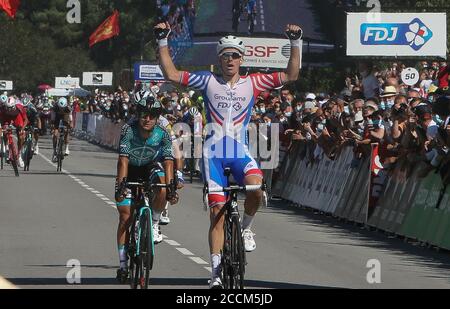 Arnaud Démare de Groupama - FDJ Champion de France 2020 lors du championnat français 2020, Men's Elite, le 23 août 2020 à Grand-champ, France - photo Laurent Lairys / DPPI Banque D'Images