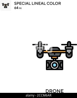 Icône de couleur spéciale de l'étanchéité de drone. Modèle de conception de symbole d'illustration pour élément d'interface utilisateur Web mobile. Pictogramme moderne de couleur parfaite sur contour modifiable. Illustration de Vecteur