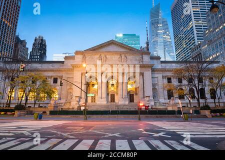 New York public Library à New York, New York, États-Unis. Banque D'Images