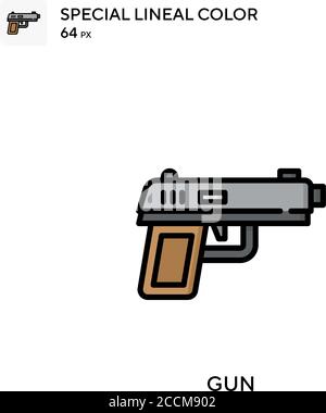 Icône de couleur spéciale de l'étanchéité du canon. Modèle de conception de symbole d'illustration pour élément d'interface utilisateur Web mobile. Pictogramme moderne de couleur parfaite sur contour modifiable. Illustration de Vecteur