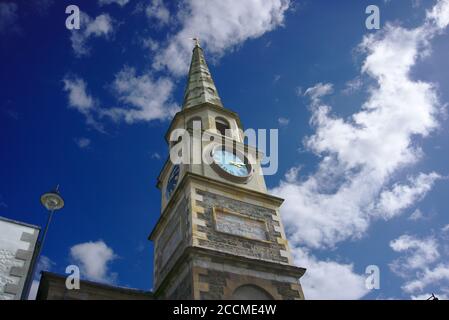 Spire de la salle d'audience de Sir Walter Scott, Selkirk, Scottish Borders, Royaume-Uni, où l'auteur a siégé comme shérif de Selkirkshire. Banque D'Images