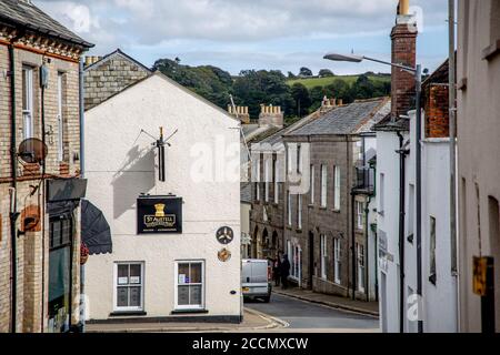 Vue sur la ville de Lostwithiel dans les Cornouailles du Royaume-Uni Banque D'Images