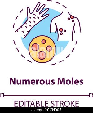 Icône de concept de moles nombreuses Illustration de Vecteur