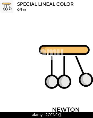 Newton icône de couleur spéciale du joint linéaire. Modèle de conception de symbole d'illustration pour élément d'interface utilisateur Web mobile. Pictogramme moderne de couleur parfaite sur contour modifiable. Illustration de Vecteur