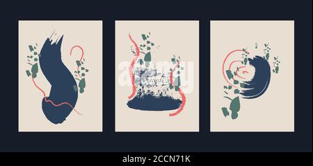 Illustration abstraite minimaliste et créative peinte à la main pour la décoration murale, la carte postale ou la brochure. Vecteur EPS10. Illustration de Vecteur