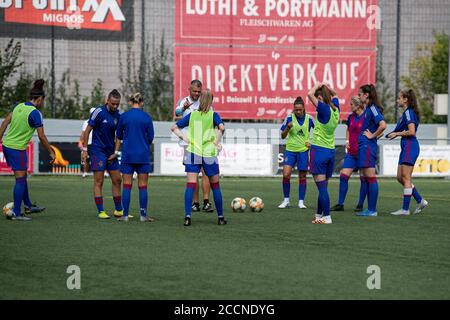 08/22/2020, Berne, Sportpark Wyler, AXA Women's Super League: BSC YB Women - FC Basel 1893, Warming up FC Basel, Banque D'Images