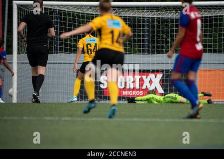 08/22/2020, Berne, Sportpark Wyler, AXA Women's Super League: BSC YB-Women - FC Bâle 1893, objectif à 1: 1, Banque D'Images