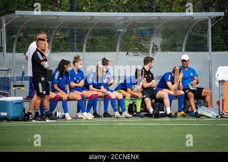 08/22/2020, Berne, Sportpark Wyler, AXA Women's Super League: BSC YB-Women - FC Bâle 1893, Banque Bâle 1893, Banque D'Images