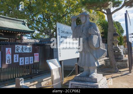 Hyogo, Japon -Jan 30 2020- Statue d'Oishi Kuranosuke au sanctuaire d'Oishi à Ako, Hyogo, Japon. Il est connu comme le chef des quarante-sept Ronin dans leur 1 Banque D'Images