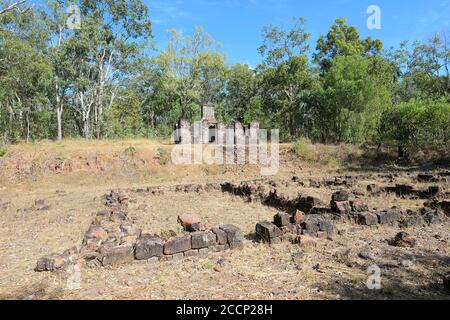 Ruines de la cuisine de l'hôpital à la colonie historique de Victoria, péninsule de Cobourg, Terre d'Arnhem, territoire du Nord, territoire du Nord, territoire du Nord, Australie Banque D'Images