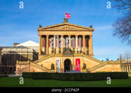 BERLIN, ALLEMAGNE - 6 janvier 2017 : l'Alte Nationalgalerie signifiant Old National Gallery in the Museumsinsel signifiant Museumsinsel Île Musées Banque D'Images