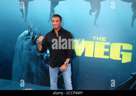 LOS ANGELES - 6 AOÛT : Sylvester Stallone à la première de The Meg sur le Théâtre chinois de TCL IMAX le 6 août 2018 à Los Angeles, CA Banque D'Images