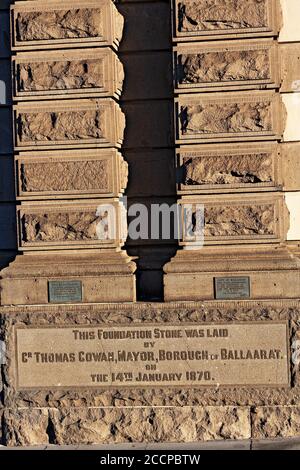 Ballarat Australie / Le circa 1872 Hôtel de Ville de Ballarat Banque D'Images