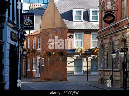 Rue appelée le pays de Green Ginger dans la vieille ville, Hull, Humbedrside, East Yorkshire, Angleterre Royaume-Uni Banque D'Images