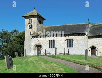 Église Saint-Jean-Baptiste dans le village de Healaugh, dans le North Yorkshire, Angleterre Banque D'Images