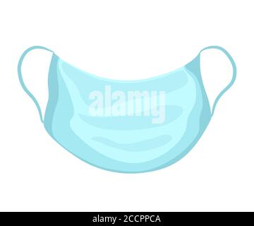 Masque pour la protection médicale illustration vectorielle sur fond blanc. Modèle de bannière de masque médical avec emplacement de texte. Port du masque chirurgical pendant c Illustration de Vecteur