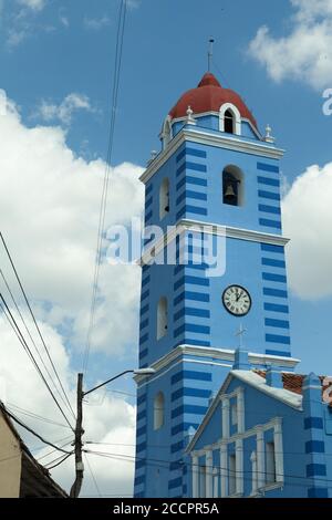 Sancti Spiritus, Cuba - 4 février 2015 : Iglesia Parroquial Mayor del Espirituu Santo Banque D'Images