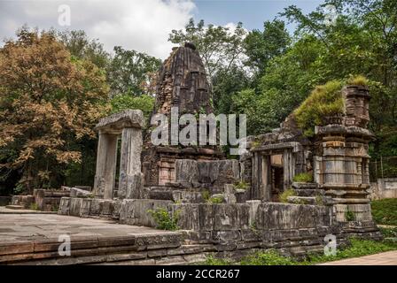 Temple indien et Green Forest Polo nature Banque D'Images