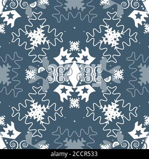 Motif d'étoiles et pièces de puzzle. Motif de noël sans couture. Illustration vectorielle. Illustration de Vecteur