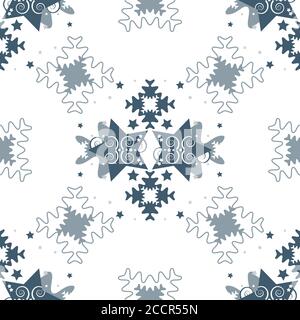 Style de motif d'étoiles et de pièces de puzzle. Motif de noël sans couture. Illustration vectorielle. Illustration de Vecteur