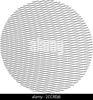 Cercle de fines lignes noires. Élément à rayures. Motif abstrait vectoriel Illustration de Vecteur
