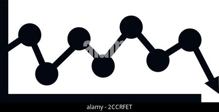 Icône métier de régression. Illustration simple de l'icône de vecteur de régression pour la conception de sites Web isolée sur fond blanc Illustration de Vecteur