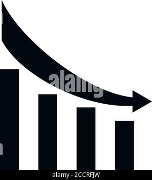 Icône de banque de régression. Illustration simple de l'icône de vecteur de banque de régression pour la conception de sites Web isolée sur fond blanc Illustration de Vecteur