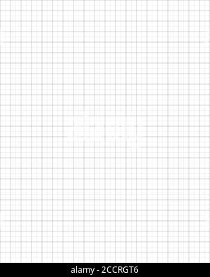 Grille en millimètres sur une page au format A4. Divisé par des lignes rouges de 5 et noires de 10 mm. Feuille de papier graphique technique. Illustration vectorielle. Illustration de Vecteur