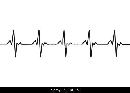 modèle de vecteur de ligne d'impulsion sur fond blanc Illustration de Vecteur