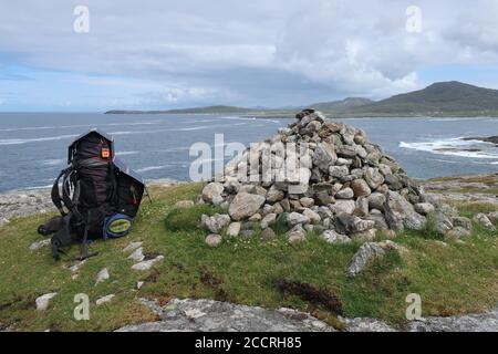 Halaman Bay Bagh Halaman. La Hebridean Way. île de Barra. Brides extérieures. Highlands. Écosse. ROYAUME-UNI Banque D'Images