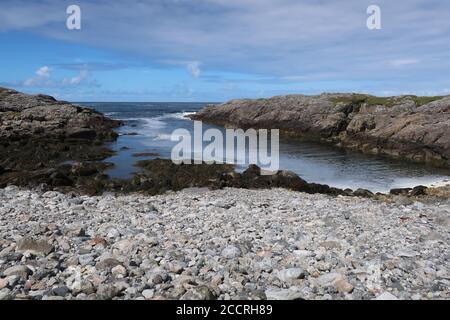 Halaman Bay Bagh Halaman. La Hebridean Way. île de Barra. Brides extérieures. Highlands. Écosse. ROYAUME-UNI Banque D'Images