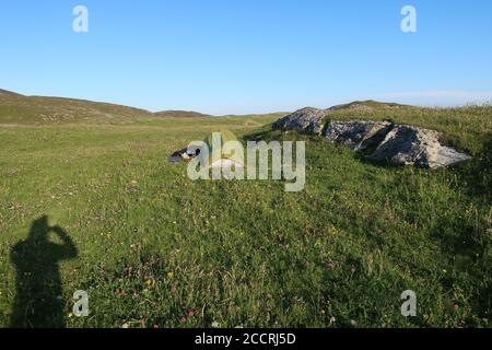 camping sauvage. Halaman Bay Bagh Halaman. La Hebridean Way. île de Barra. Brides extérieures. Highlands. Écosse. ROYAUME-UNI Banque D'Images