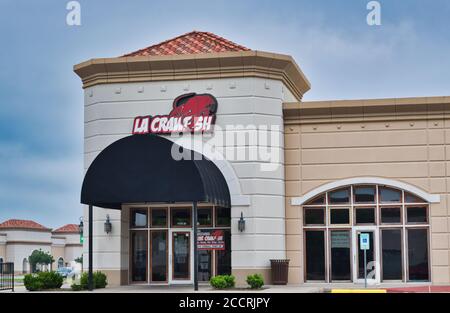 Houston, Texas/USA 03/25/2020: Restaurant LA Crawfish à Houston, TX. Chaîne de restaurants servant une cuisine sudiste de style cajun. Banque D'Images