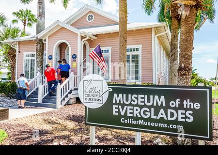 Everglades City Florida, comté de collier, musée des Everglades, Old Everglades Laundry, site historique, musée de la culture historique, extérieur du bâtiment, hommes Banque D'Images