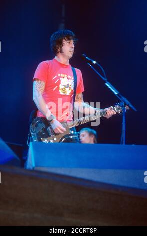 Foo Fighters au Reading Festival 2002, Reading, Berkshire, Angleterre, Royaume-Uni Banque D'Images