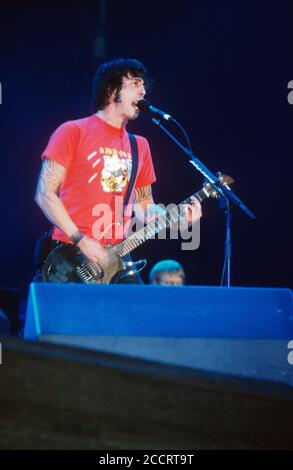 Foo Fighters au Reading Festival 2002, Reading, Berkshire, Angleterre, Royaume-Uni Banque D'Images