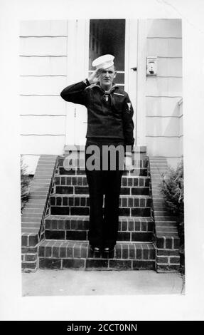 Jeunes inscrits Sailor, époque de la Seconde Guerre mondiale, États-Unis Banque D'Images