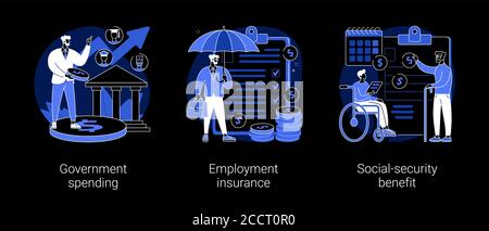 Illustrations vectorielles du concept abstrait du budget du pays. Illustration de Vecteur
