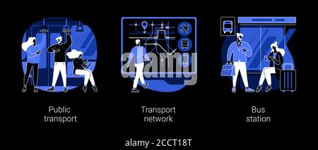 Transport urbain concept abstrait illustrations vectorielles. Illustration de Vecteur