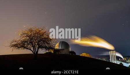 Observatoire de Jewett la nuit, Pullman, WA Banque D'Images