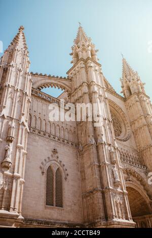Façade de la cathédrale de Palma de Majorque, Espagne Banque D'Images