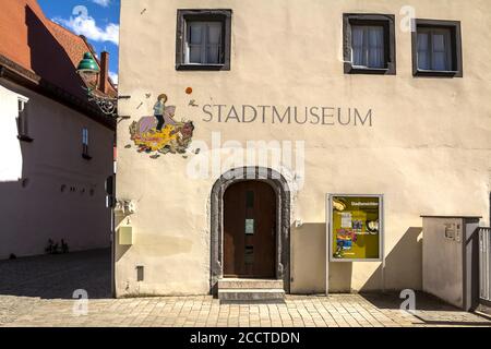 Nordlingen, Allemagne, 8 juin 2019 : Musée de la ville, la collection traditionnelle montre l'histoire animée de l'ancienne ville impériale libre de Nrdlingen Banque D'Images