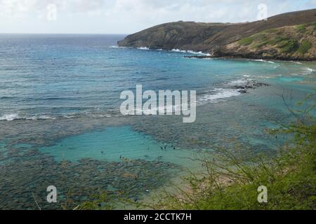 Hanuama Bay Beach Oahu Hawaii USA Banque D'Images