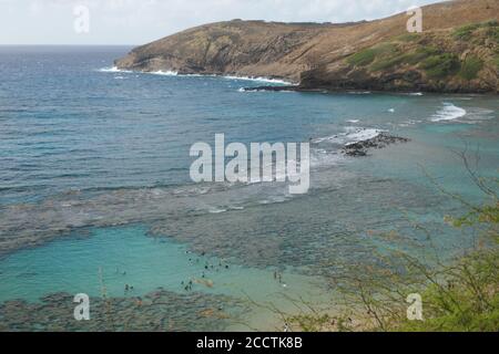 Hanuama Bay Beach Oahu Hawaii USA Banque D'Images