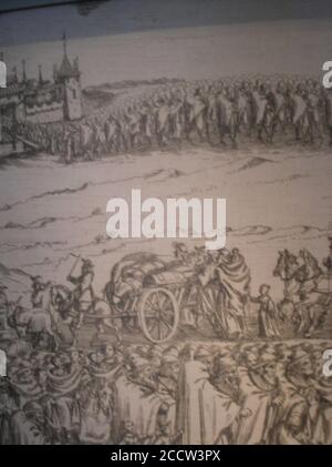 Les Juifs exilés de Vienne 1670. Banque D'Images