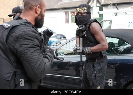 Journée d'émancipation d'Afrikan, la marche des réparations et la marche de Brixton Blackout ; l'appel à la fin de Maangamizi et les réparations Banque D'Images