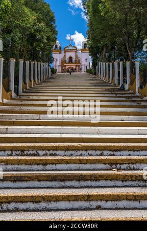 L'église de Guadalupe a été construite en 1834 sur. Cerro de Guadalupe ou Guadalupe Hill à San Cristobal de las Casas, Chiapas, Mexique. Banque D'Images