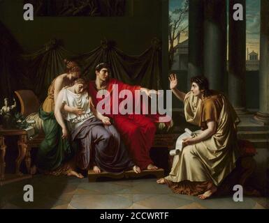 Jean Baptiste Joseph Wicar - Virgile lisant l'Aeneid à Augustus, Octavia et Livia Banque D'Images