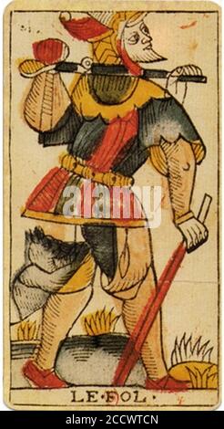 Jean Dodal Tarot trump Fool. Banque D'Images