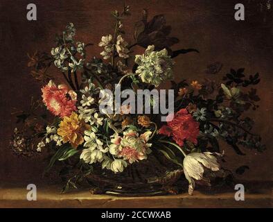 Jean-Baptiste Monnoyer - encore-vie des fleurs Banque D'Images